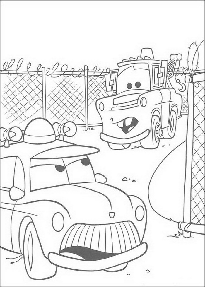 Plansa de colorat cu Cars pixar 68 199